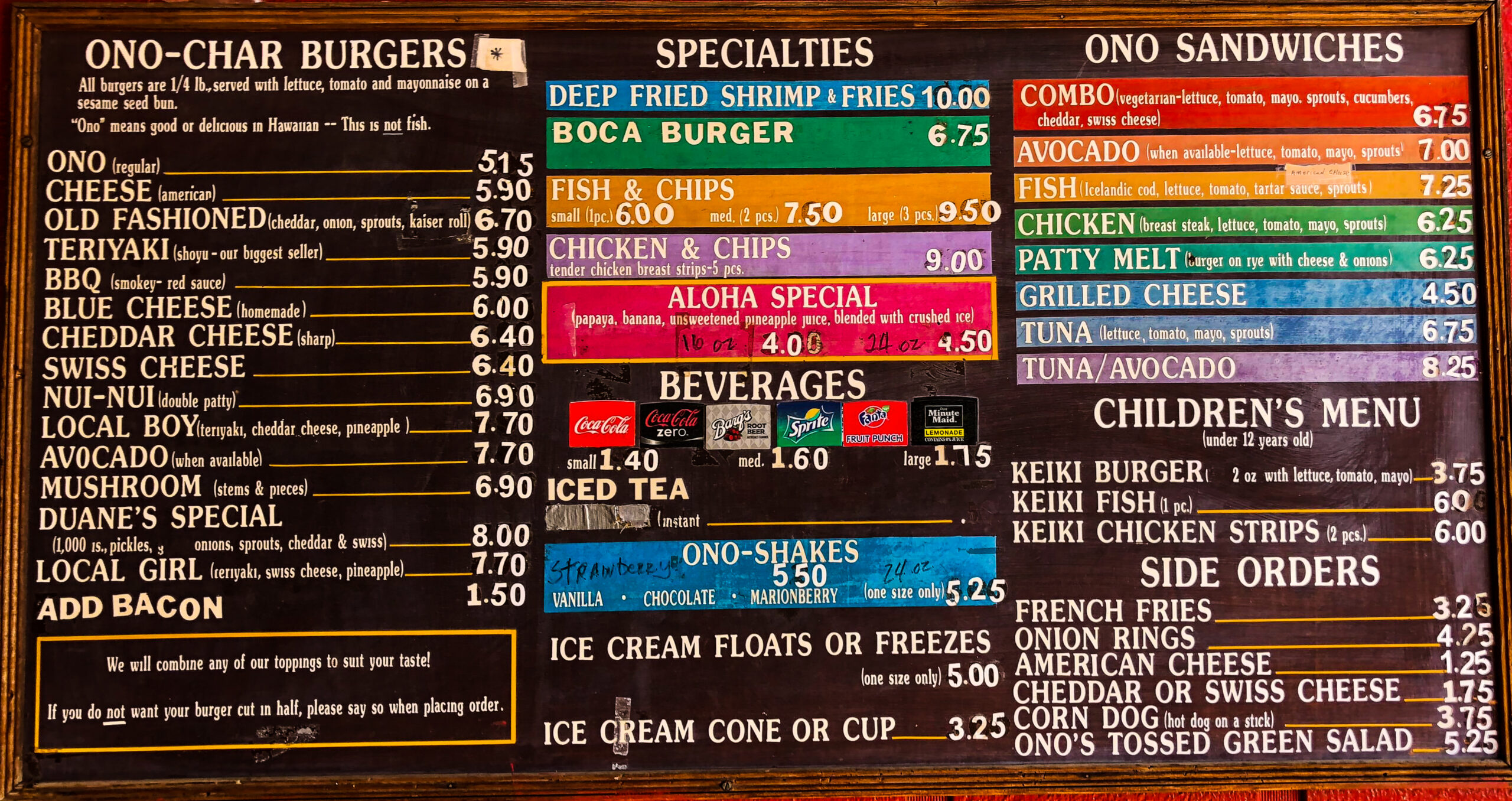 Duane's Ono Char-Burger